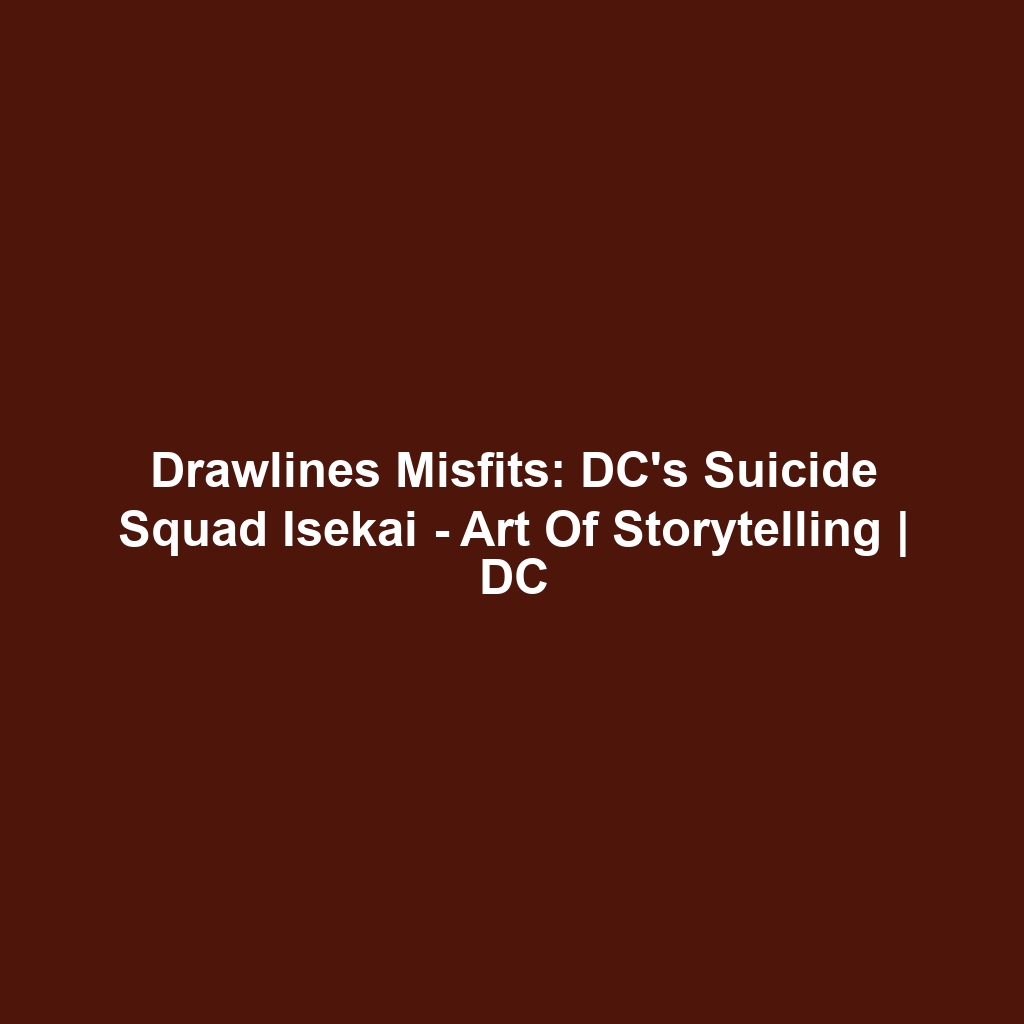 Drawlines Misfits: DC’s Suicide Squad Isekai – Art Of Storytelling | DC