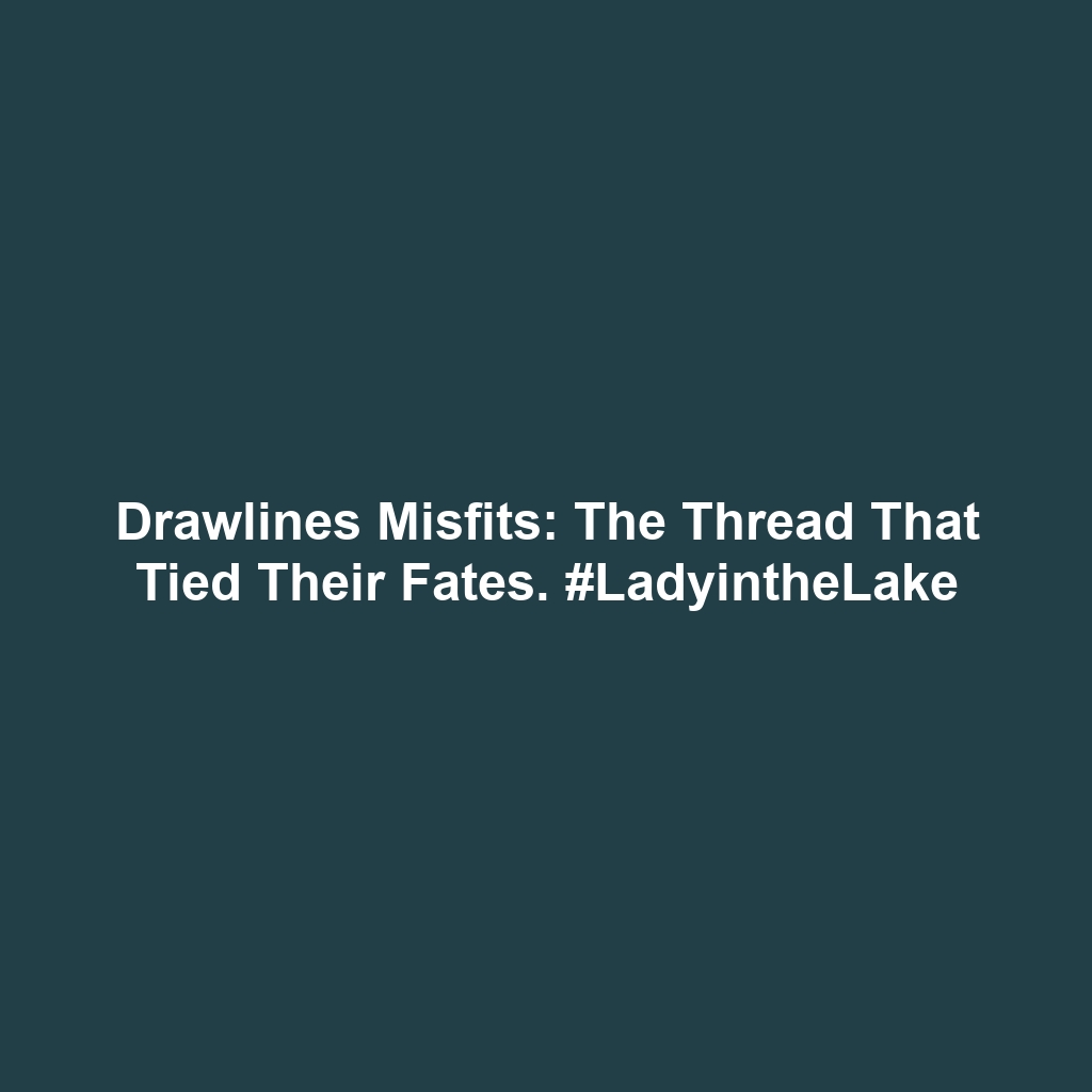 Drawlines Misfits: The thread that tied their fates. #LadyintheLake